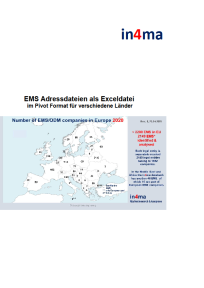 Adresslisten der EMS Industrie in Europa